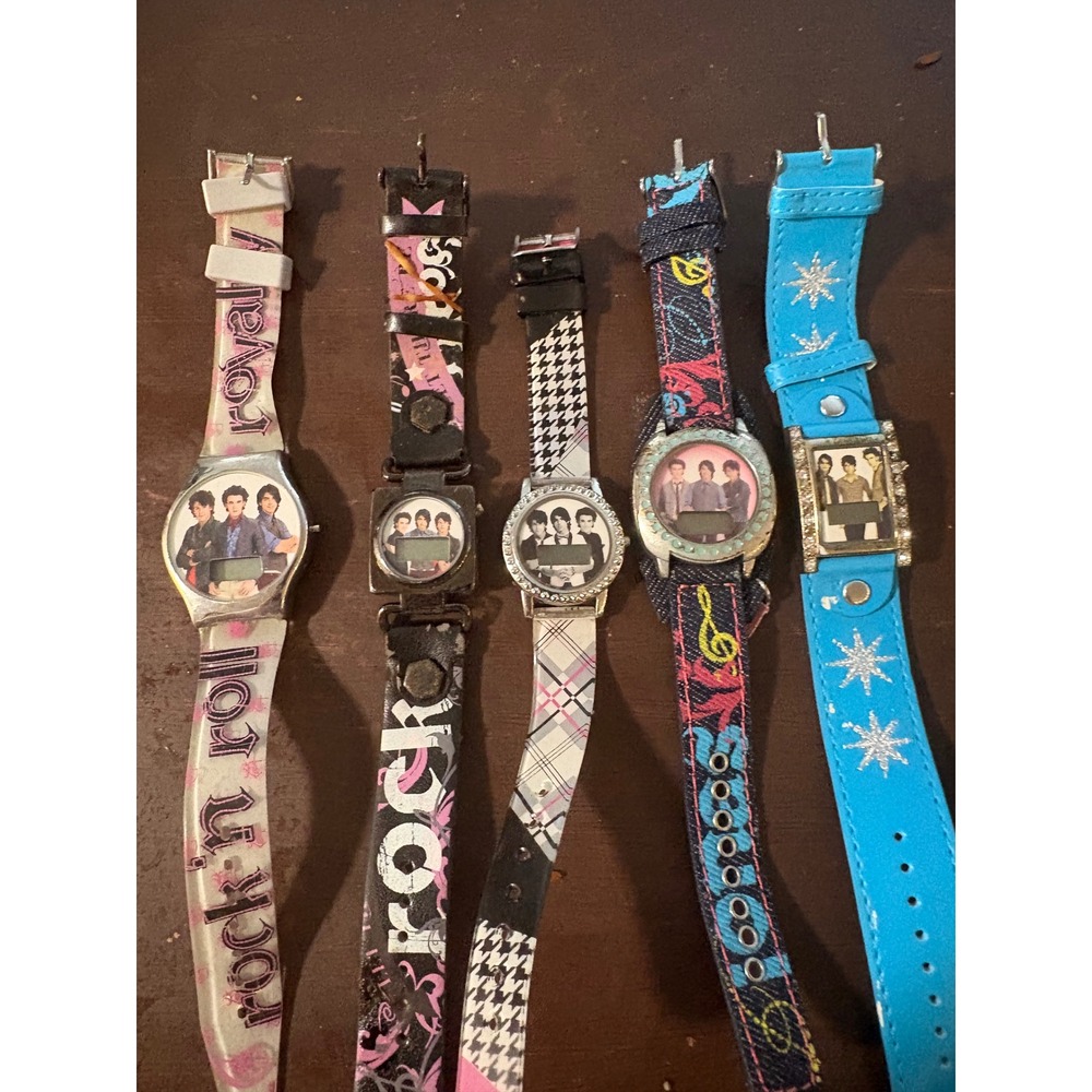 Vintage Jonas Brothers Digital Watch Lot of 5 Y2K Disney Channel Memorabilia
